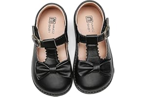 DADAWEN Girl's T-Strap School Uniform Dress Shoe Mary Jane Princess Flat