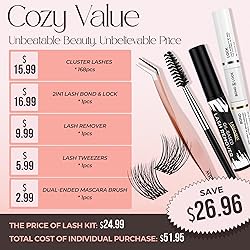 LASHVIEW Lash Cluster Kit, 196 pcs diy eyelash