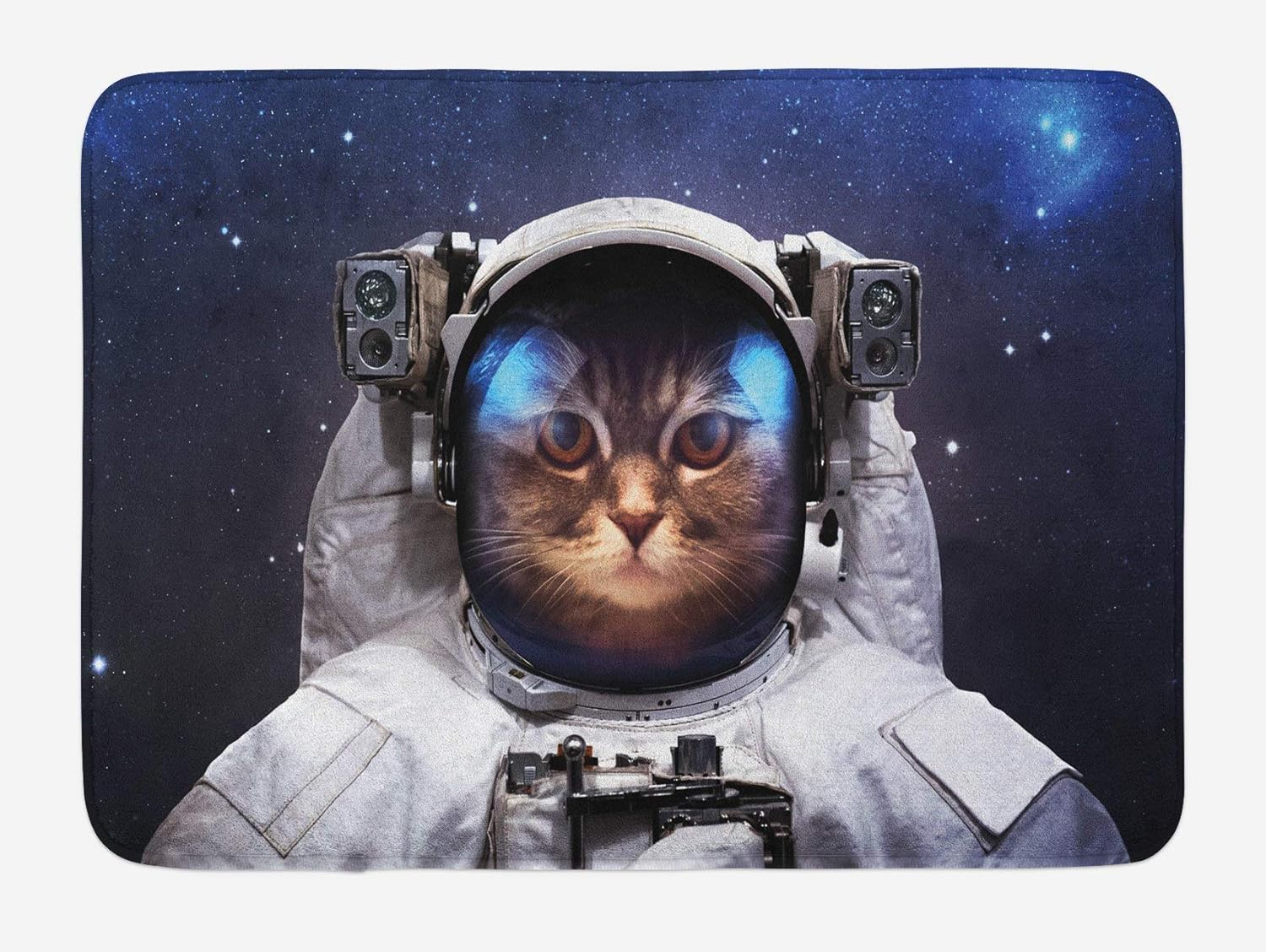 JHDF Alfombrilla de baño Space Cat Milkyway Galaxy Space Traveler Gato