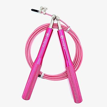 El Ático Fitness Cuerda para Saltar. Comba Crossfit con Rotación. Cuerda de Saltar con Cable de Acero de 3 Metros. Comba para Saltar de Aluminio ...