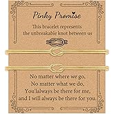 Matching Bracelets for Couples Love Knot Bracelet Pinky Promise Soulmate Relationship Friendship Bracelets Forever Infinity Jewelry Gifts for Women Her Him