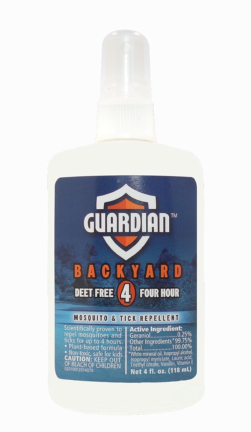 Guardian Backyard Deet Free 4 Hour Mosquito And Tick Repellent
