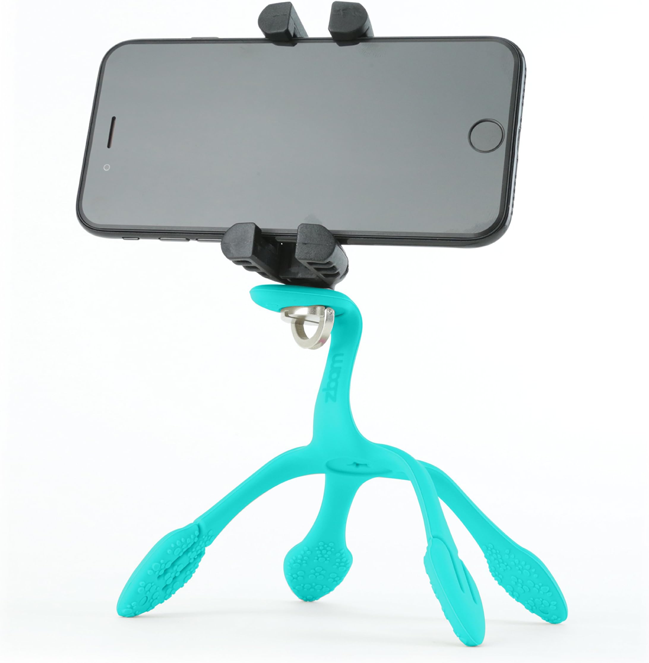 Gekkopod Pro Smartphone Mount Now with Selfie Remote - Portable and Flexible Smartphone Stand and Tripod Compatible with GoPro, Compatible for All Cellphones (Light Blue)