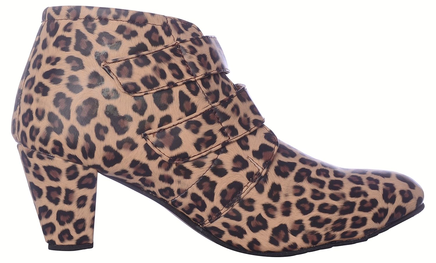 exotique women's leopord print casual boots (el0032)
