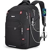 Velaybor 40L Expandable Laptop Backpack, Anti-thief Travel Backpack with USB Charging Port, Airline Approved Business Waterproof Carry on Luggage, Fits 15.6" Laptop for Men Women