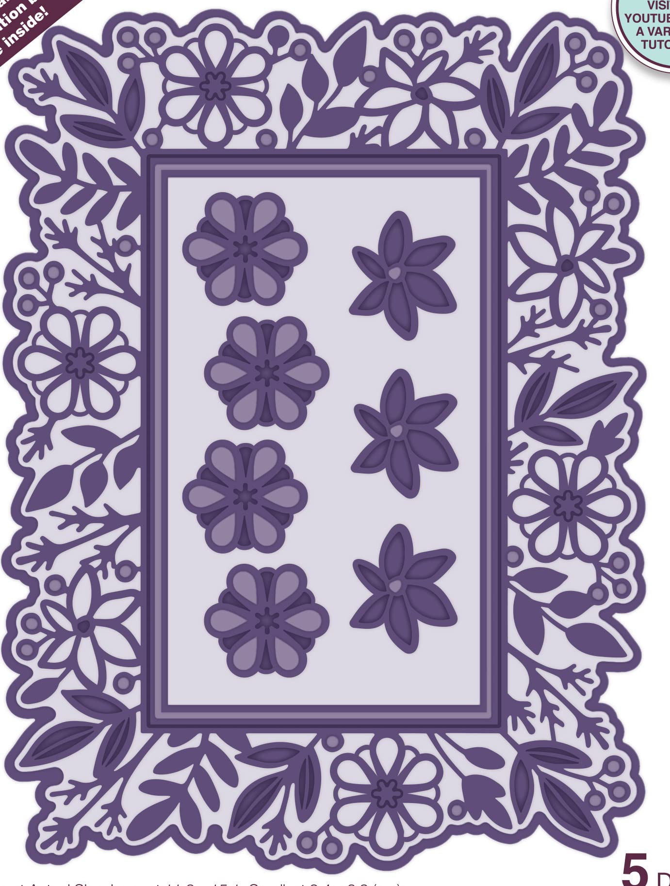 Creative Expressions Sue Wilson-Frames & Tags-Daisy Rectangle-Craft, Metal, Largest die 11.3 x 15.1 cm