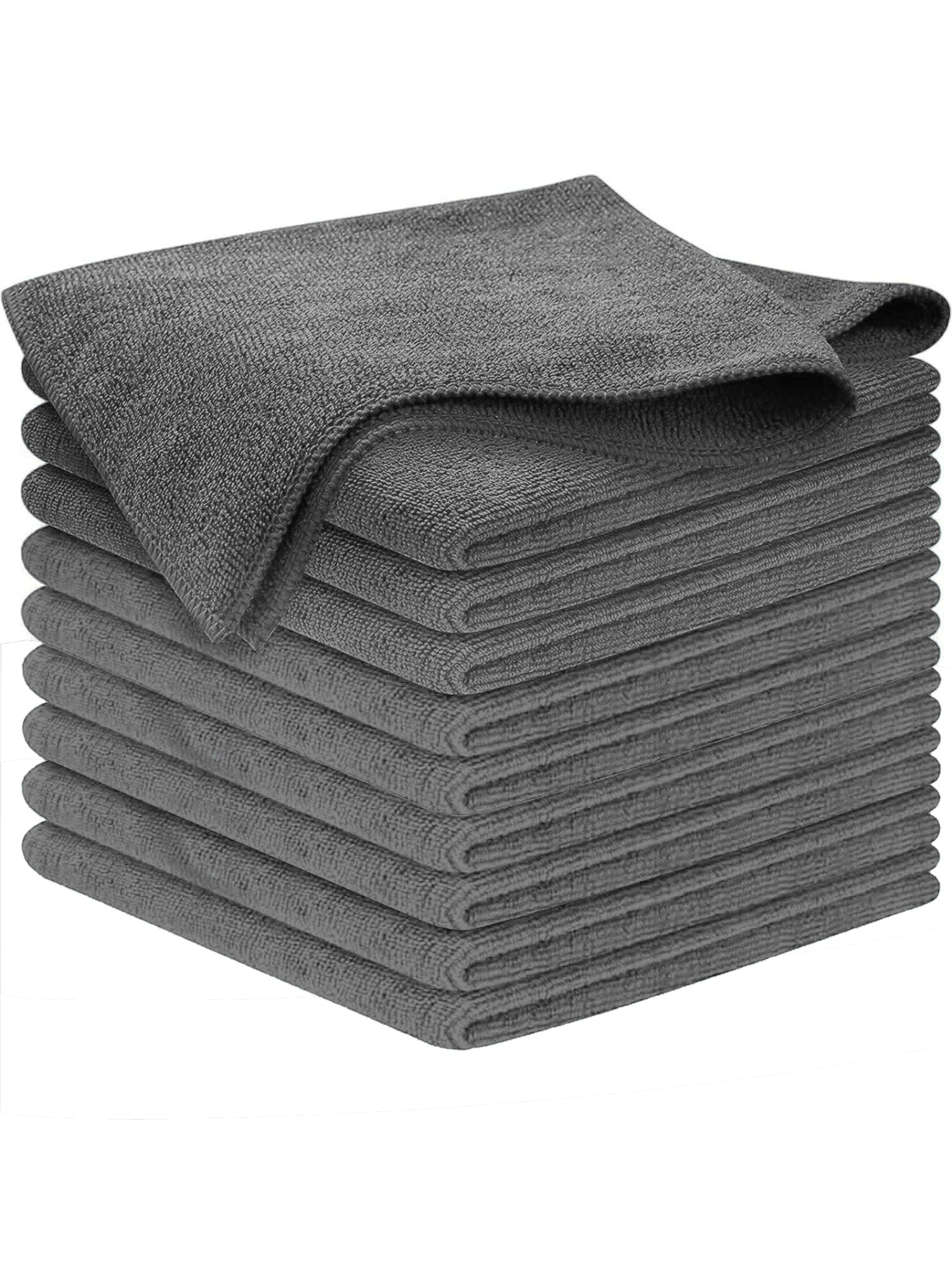 Photo 1 of USANOOKS Microfiber Cleaning Cloth Grey - 8 Pcs (12.5"x12.5") - High Performance - 1200 Washes, Ultra Absorbent Microfiber Towel Weave Grime & Liquid for Streak-Free Mirror Shine - Car Washing Cloth