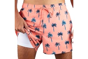 Kanu Surf Mens 5” Adventure Men’s Swim Trunks – UPF 50+ Quick-Dry Bathing Suit Shorts with Pockets & Compression Liner