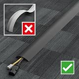 D-Line CC-1 Cable Protector Floor Cord Channel 1.8m Black 17x9mm Cavity view 7