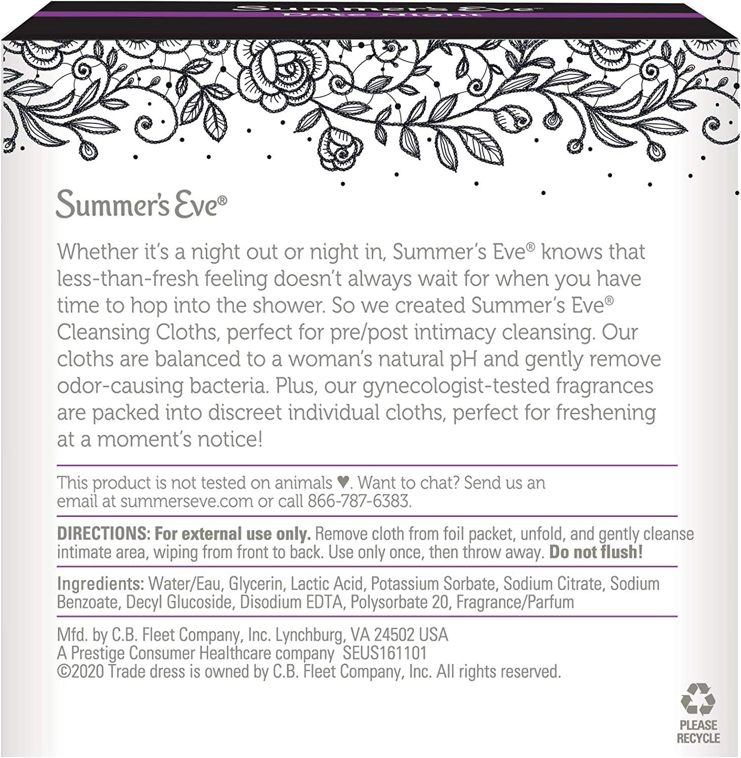 Summer's Eve Cleansing Cloths | Lavender | 32 Count | Pack of 1 | pH-Balanced | Dermatologist & Gynecologist Tested: Health & Personal Care