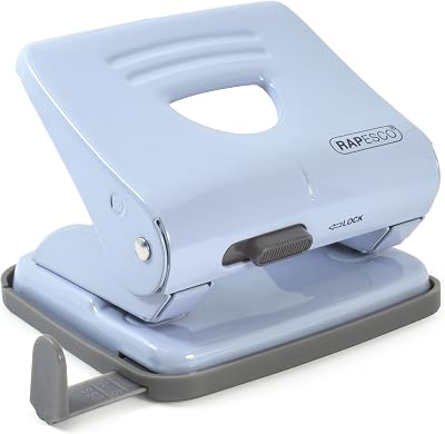 Rapesco 1359 825 2-Hole Metal Punch 25 Sheet Capacity Powder Blue