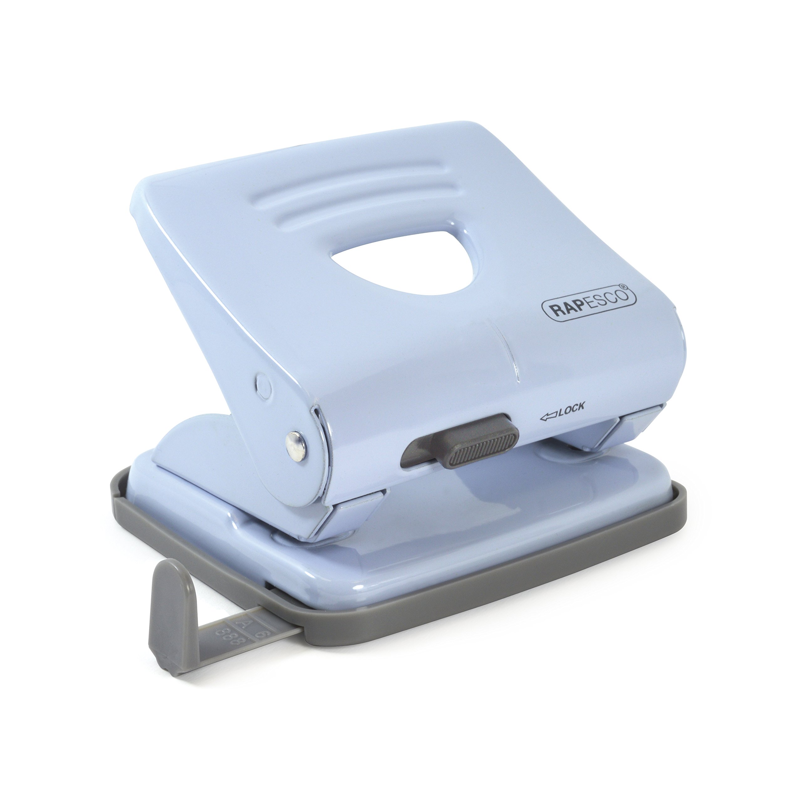 Rapesco 1359 825 2-Hole Metal Punch, 25 Sheet Capacity, Powder Blue