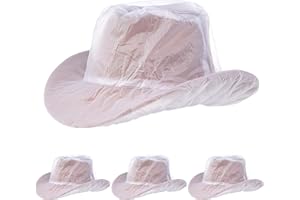 4Pcs Cowboy Hat Rain Covers Plastic Hat Waterproof Cover Cowboy Hat Covers for Dust Unisex Travel Hat Storage Cover