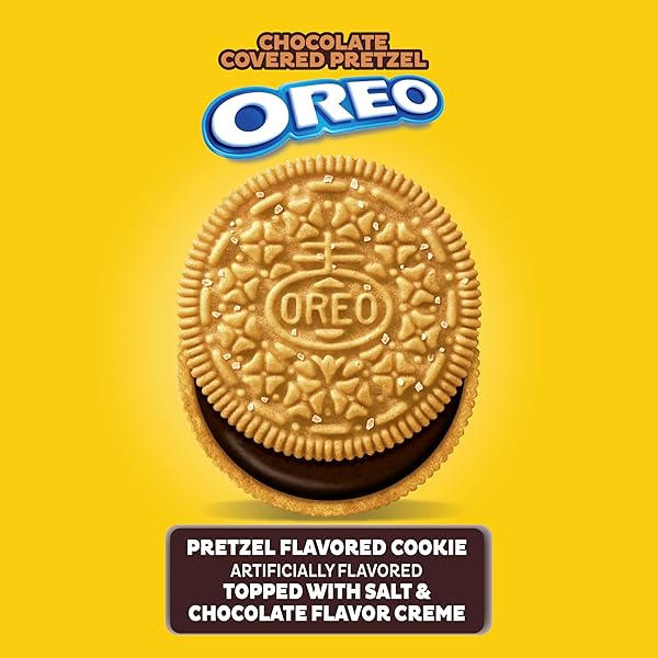 OREO CHOCOLATE COVERED PRETZEL SANDWICH COOKIES, LIMITED EDITION, 10.68 OZ