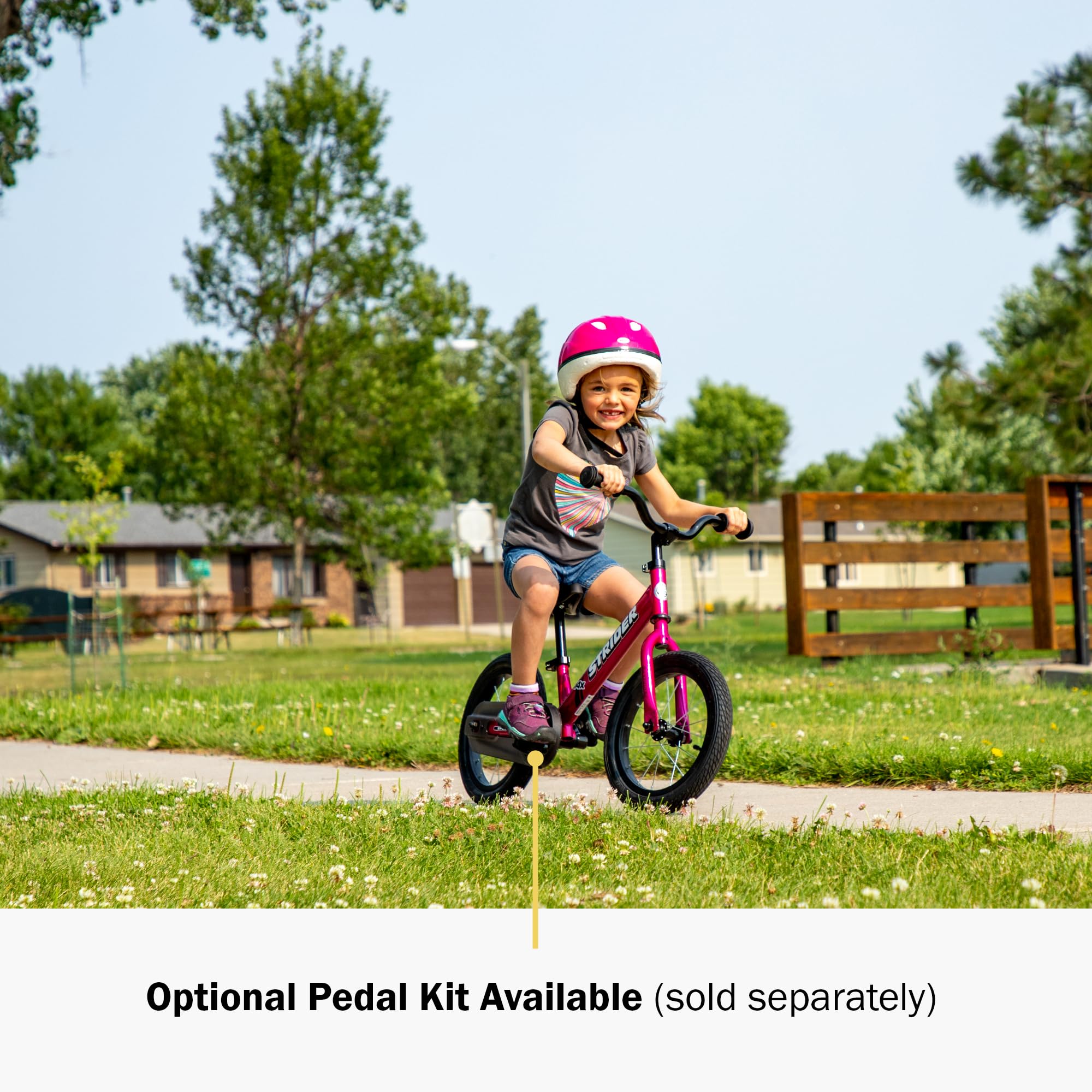 Strider 14x Balance Bike for Kids 3-6 Years with Kid-Size Grips | Performance Footrest | All-Purpose Tires | Padded Seat | Easy Assembly & Adjustments
