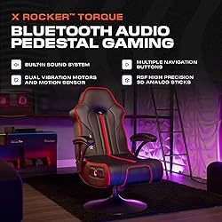X Rocker Torque Pedestal Video Gaming Chair, Wireless Bluetooth