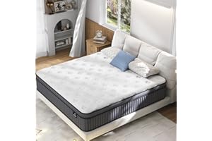 EEN EEN SLEEP Queen Size Mattress, Upgrade Strengthen 12 Inch Firm Hybrid Queen Mattress in a Box, Mattress Queen Size With Memory Foam and Independent Pocket Springs, Strong Edge Support, Release Pressure