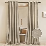 StangH Camel Beige Velvet Curtains 96 inches Long
