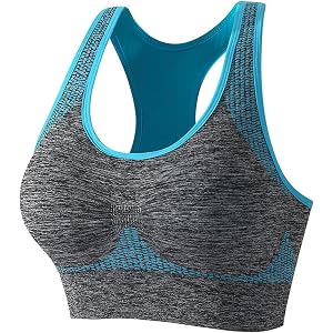 Sports Bras for Women Seamless Racerback Medium Support Yoga Gym Activewear Push Up Flex Fit High Impact Workout Bras