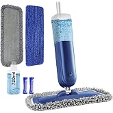 Electric Spray Mop for Floor Cleaning with 720 ml Bottle and 2 Mop Pads | Powered wet dry mop for kitchen, wood, hardwood, laminate, ceramic tile floors, with washable pads and refillable bottle