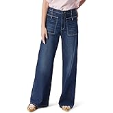 DEE OCLEPPO Womens Solstice High Rise Patch Pocket Wide Leg Jean Standard