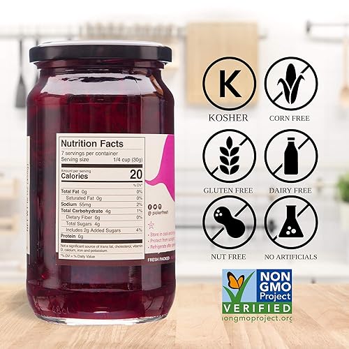 Pickerfresh Pickled Beets, 16 Oz, Pack of 3, 100% Natural and