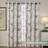 H.VERSAILTEX Blackout Curtains for Living Room Thermal Insulated Curtain Drapes for Bedroom/Dining Vintage Floral Printed Grommet Draperies (1 Panel, 52" W x 84" L, Sage/Beige/Brown/Blue)