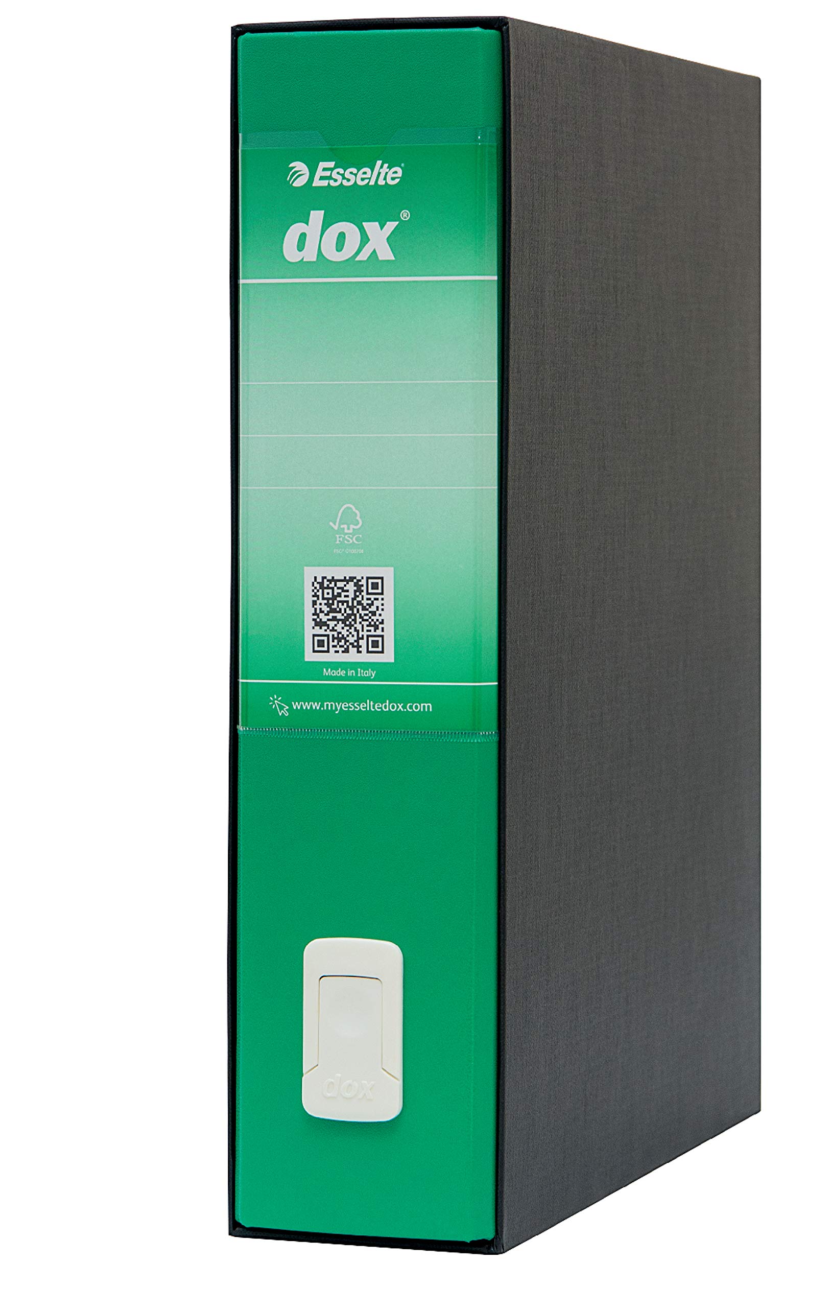 Esselte Dox 1 Class Box Lever Arch File, A4. Green