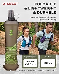 UTOBEST 500ml Soft Flask, 2 Pack Flexible TPU