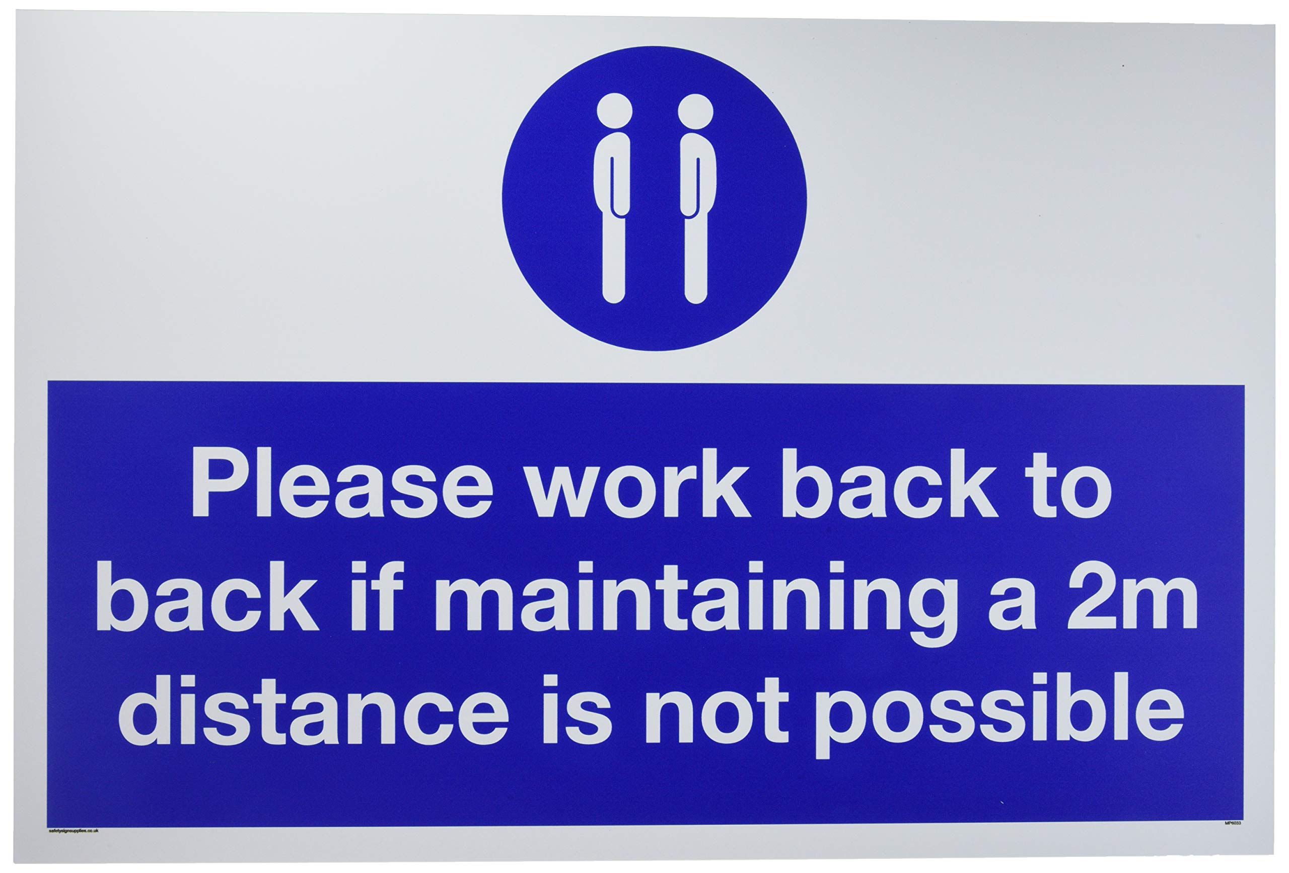 Please work back to back if maintaining 2m distance is not possible