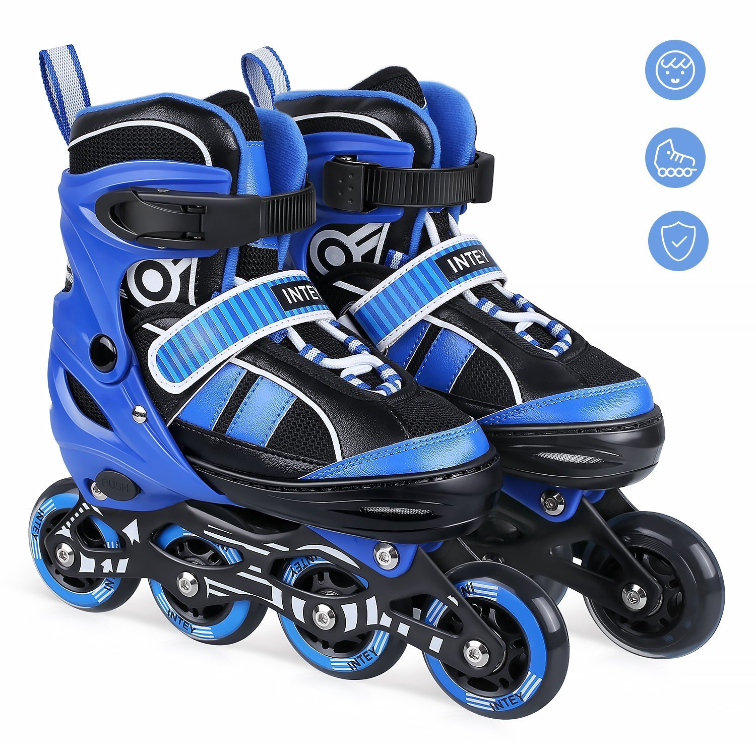 Medium Intey ライトアップホイール付き インラインスケート靴 インラインローラースケート 女の子と男の子用 調節可能なサイズフィットネス B07cksfdfb インラインスケート 超特価sale開催
