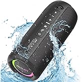 ZEALOT Portable Bluetooth Speaker, Speakers Bluetooth Wireless, Outdoor Speaker Waterproof, IPX6, 40W Loud Stereo Sound Deep Bass, Long Playtime,USB/TF/AUX, Speaker for Phone, Beach, Hiking-Black