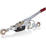 Drixet Heavy Duty 4-Ton Power Dual Gear Ratchet Puller System Come-Along Tool (3 Hooks)