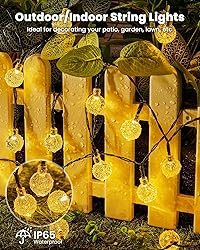 Solar String Lights Outdoor Waterproof, 2 Pack 60
