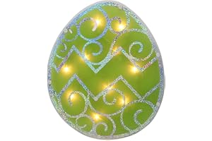 Northlight Lighted Easter Egg Window Silhouette - 12" - Green