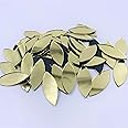 CHENRUI150pcs Petal Shaped Mirror Mosaic Tile Craft Mirrors (Yellow Gold)