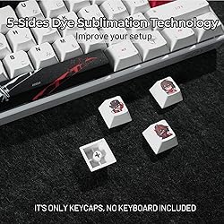 Hkfos XVX Japanese Keycaps- Premiun PBT White