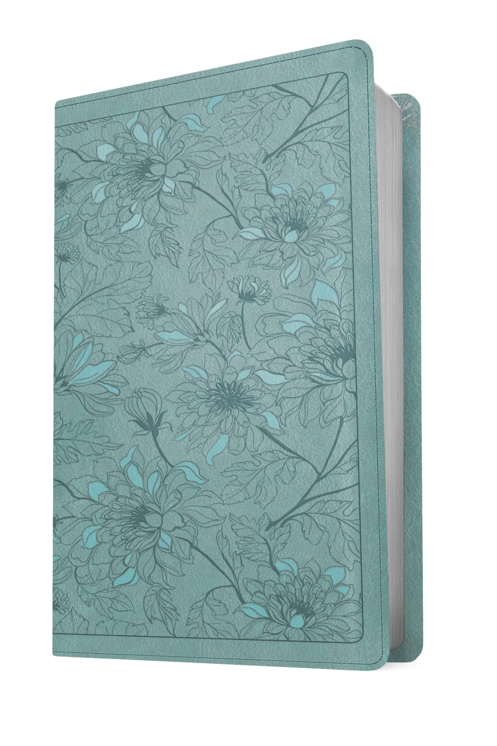 NLT Large Print Thinline Reference Bible, Filament Enabled (LeatherLike, Floral Leaf Teal, Red Letter): Includes Free Access to the Filament Bible App ... Notes, Devotionals, Worship Music, and Video