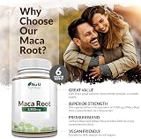Nu U Nutrition Maca Root Capsules 2500mg 180 Veg Capsules UK Made view 6