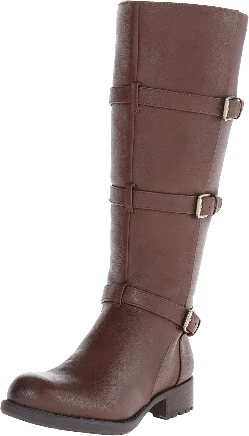 Franco Sarto Women's Petite Wide Calf Motorcycle Boot