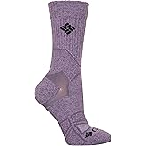 Columbia Hike Crew Medium Weight Socks 1 Pair, Dk Shale Purple, Small