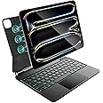 CSZZACME for iPad Pro 13 inch case 2024 with Keyboard M4,Magnetic Attach,Multi-Gesture Trackpad,7-Color Backlit,Shortcut Keys,Auto Sleep/Awake,Magic Keyboard for iPad Pro 13-inch M4 2024