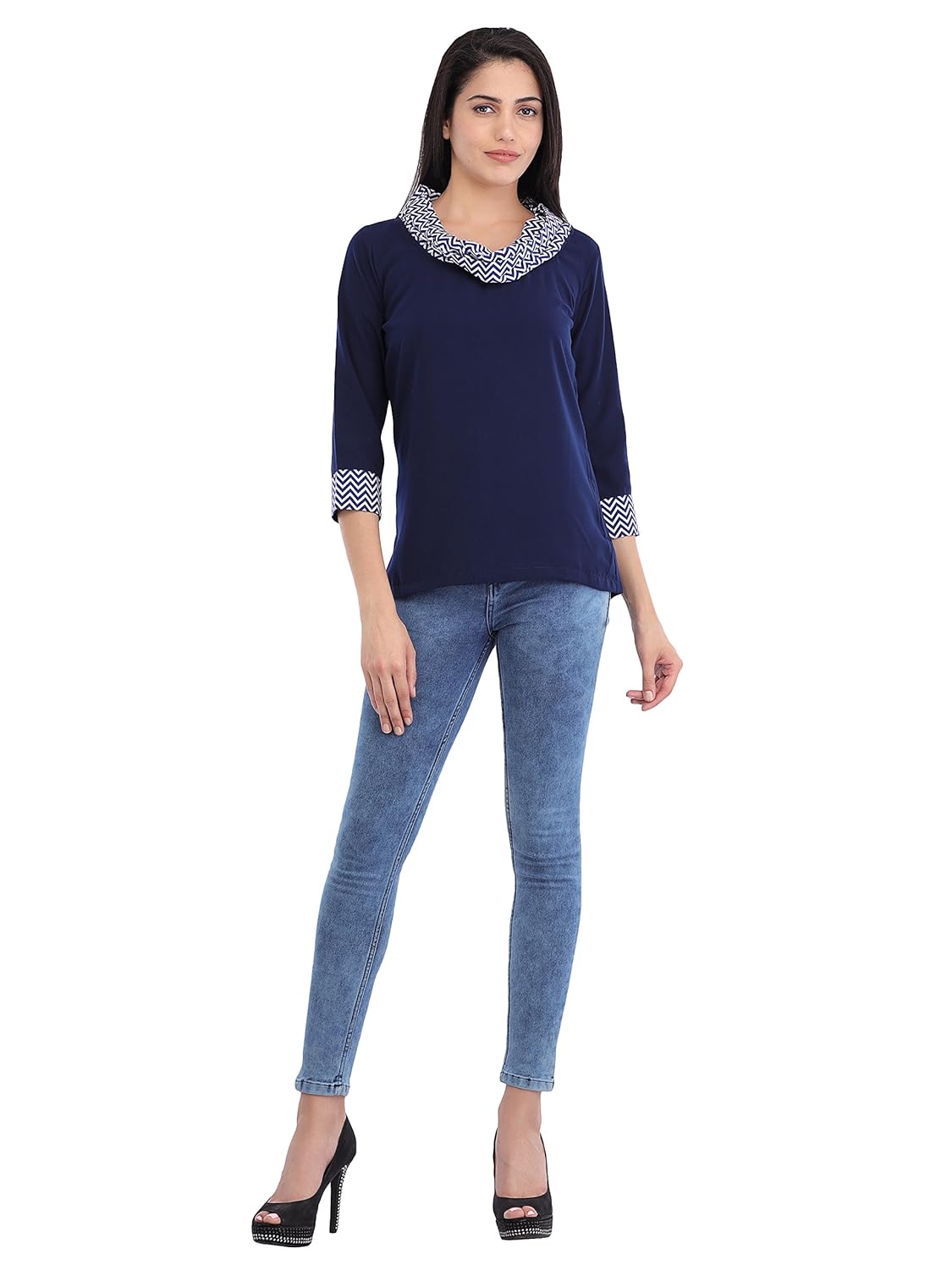 cottinfab women poly crepe top