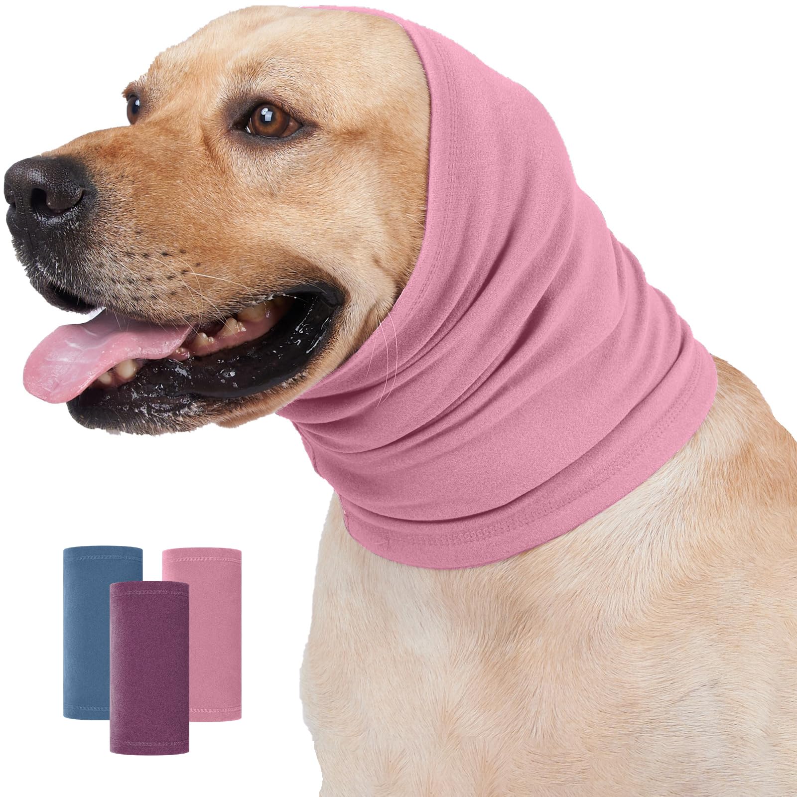 Photo 1 of Nanaki Dog Calming Hoodie Ear Wraps for Dogs, Ear Protection Dog Fireworks Ear Head Muffs Dog Warp Anxiety Relief, Dog Hematoma Ear Wrap, Dog Head Cover The Grooming and Force Drying Dog Ear Protector