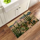 Bidesk Lush Cactus Indoor Door Mat, Welcome Desert Scenic Door Mats Inside for Front Door Living Room Bedroom, Non Skid Doormat for Kitchen, Entry Rug for Office Apartment Home Decor 17x29.5 Inch
