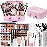 Travel Makeup Kit, Makeup Set For Teen Girls, Make up Gift Set For Women with Makeup Box, Eyeshadow Palettes, Foundation, Concealer, brushes set (Colors 40)