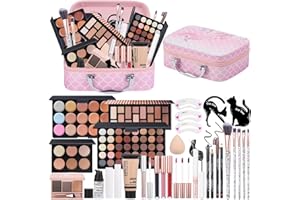 Travel Makeup Kit, Makeup Set For Teen Girls, Make up Gift Set For Women with Makeup Box, Eyeshadow Palettes, Foundation, Concealer, brushes set (Colors 40)