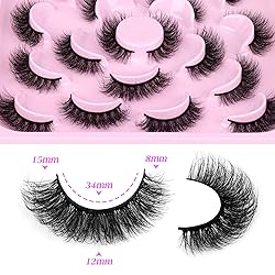 wiwoseo Wispy Eyelashes Fluffy Lashes Natural Look