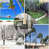 OKPOW Parasol Cover Waterproof 600D for 300 cm Garden Umbrella view 7