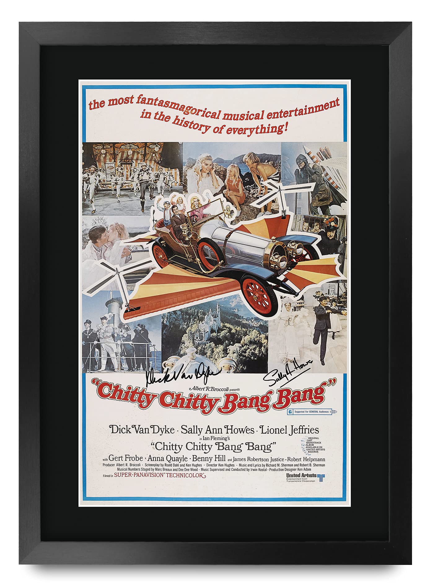 HWC Trading Chitty Chitty Bang Bang Gifts Printed Signed Autograph Picture for Movie Memorabilia Fans - A3 Framed